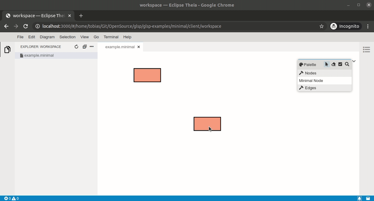 A web-based example diagram based on Eclipse GLSP